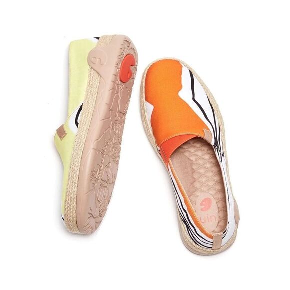 UIN Women's Espadrilles Slip Ons Knitted Walking Casual Shoes(Summer Wave)No Box - Picture 5 of 9